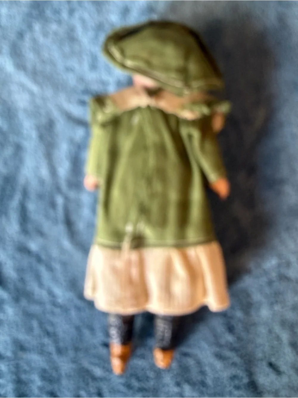 Classic Green and Cream Fashion Doll with Detailed Coat and Hat